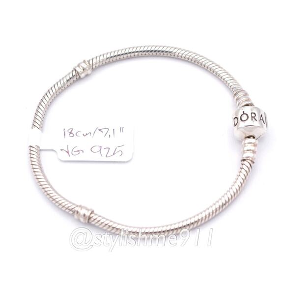 Authentic PANDORA Moments Barrel Clasp Charm Bracelet - 590702HV - Picture 10 of 11